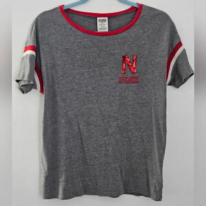 Nebraska husker power short sleeve top by Victoria's Secret PINK size‎ small